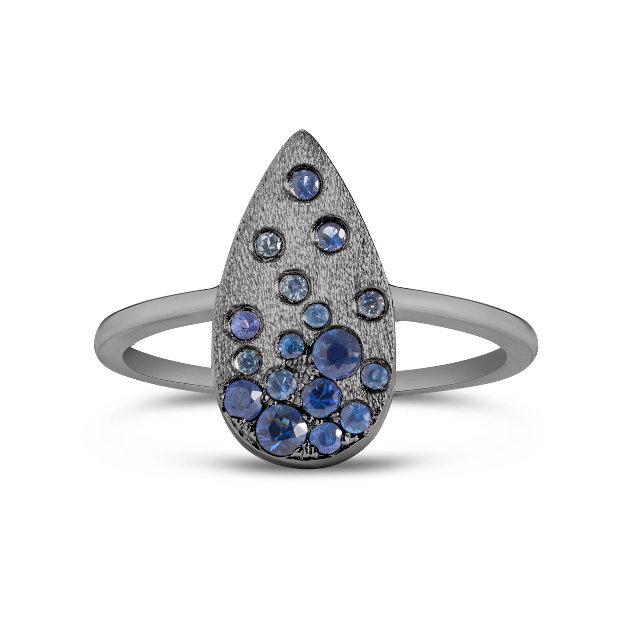 Sapphire Confetti Pear Ring