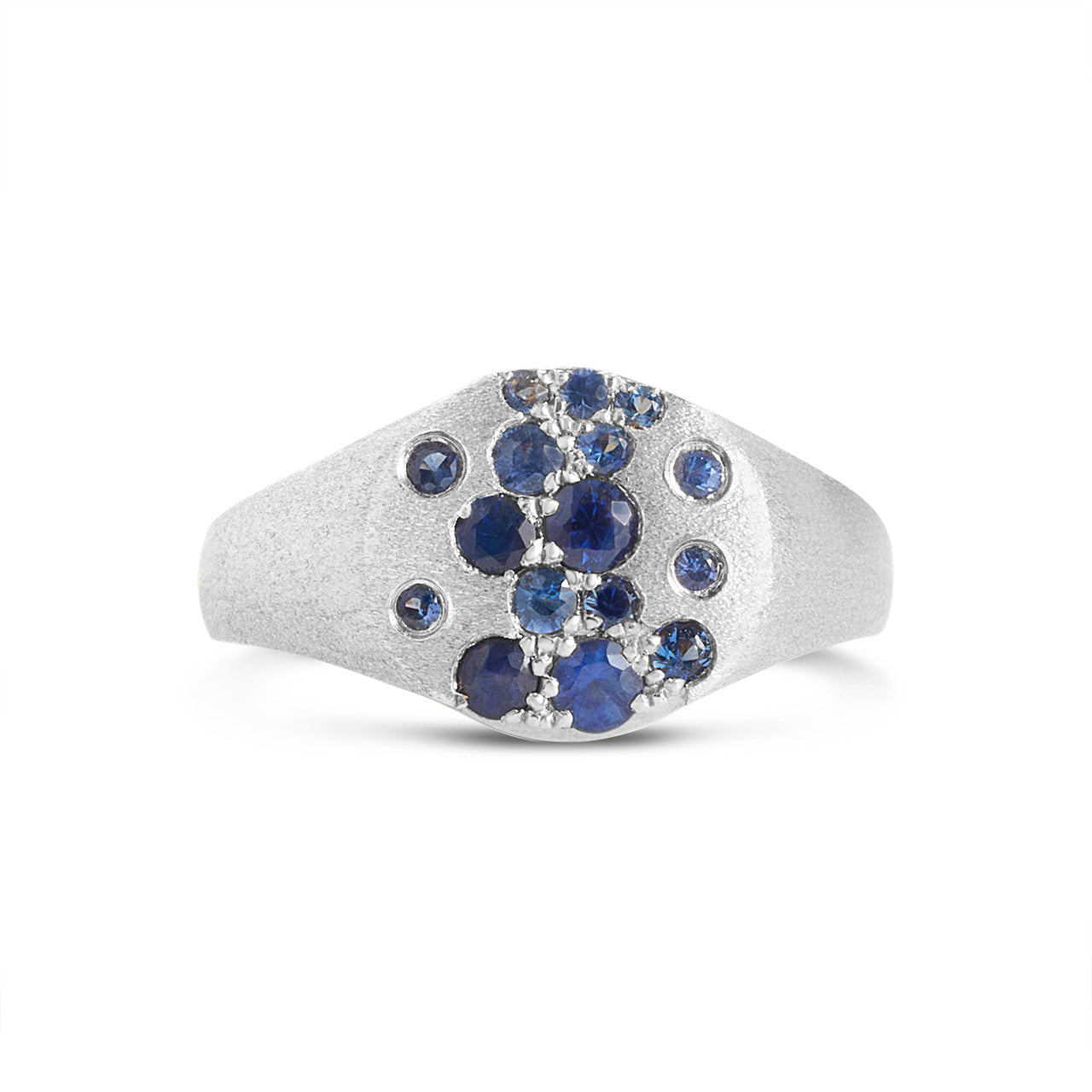 Sapphire Confetti Signet Ring