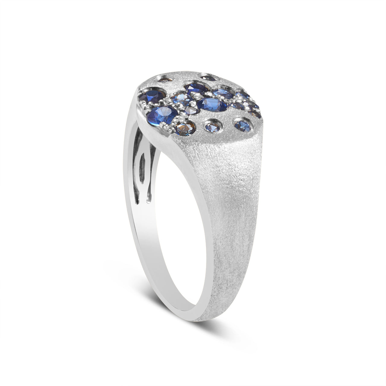 Sapphire Confetti Signet Ring