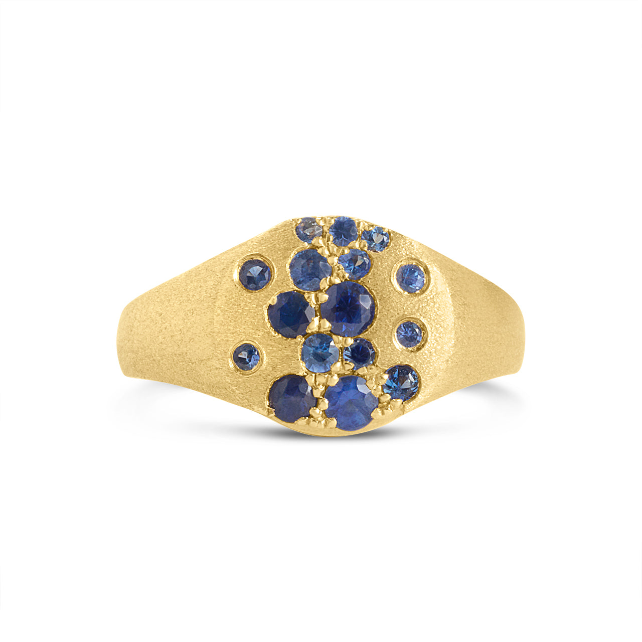 Sapphire Confetti Signet Ring