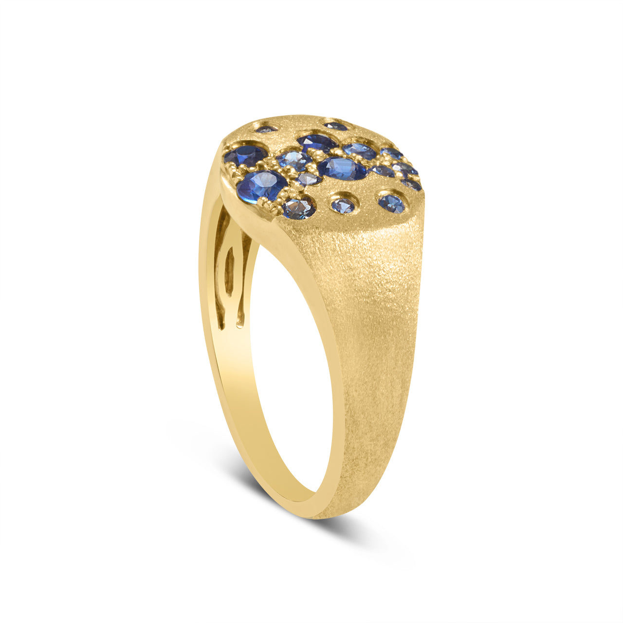 Sapphire Confetti Signet Ring