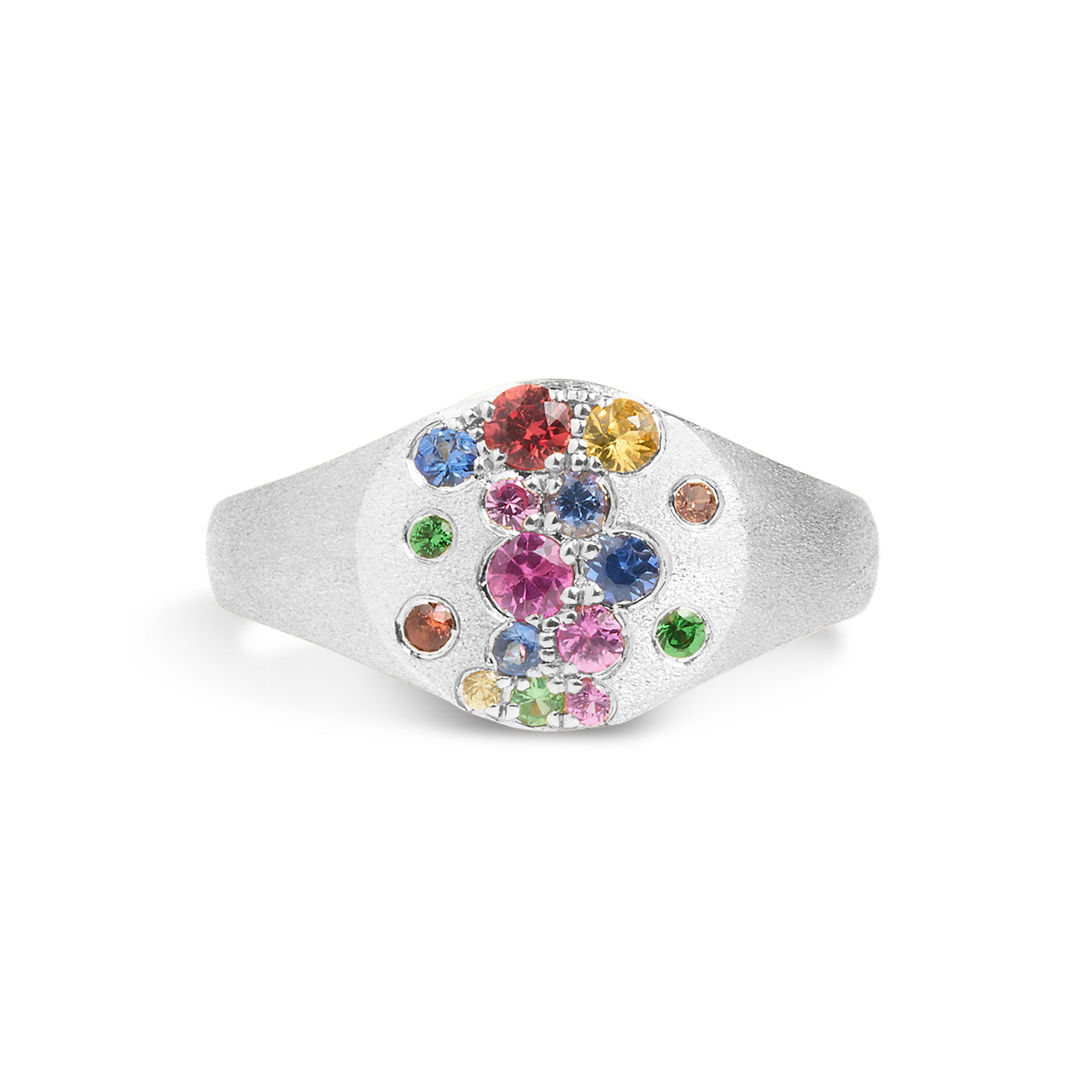 Rainbow Confetti Signet Ring