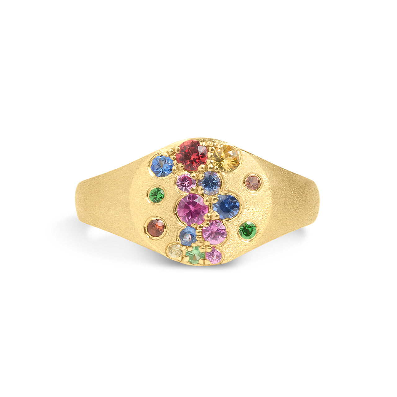 Rainbow Confetti Signet Ring