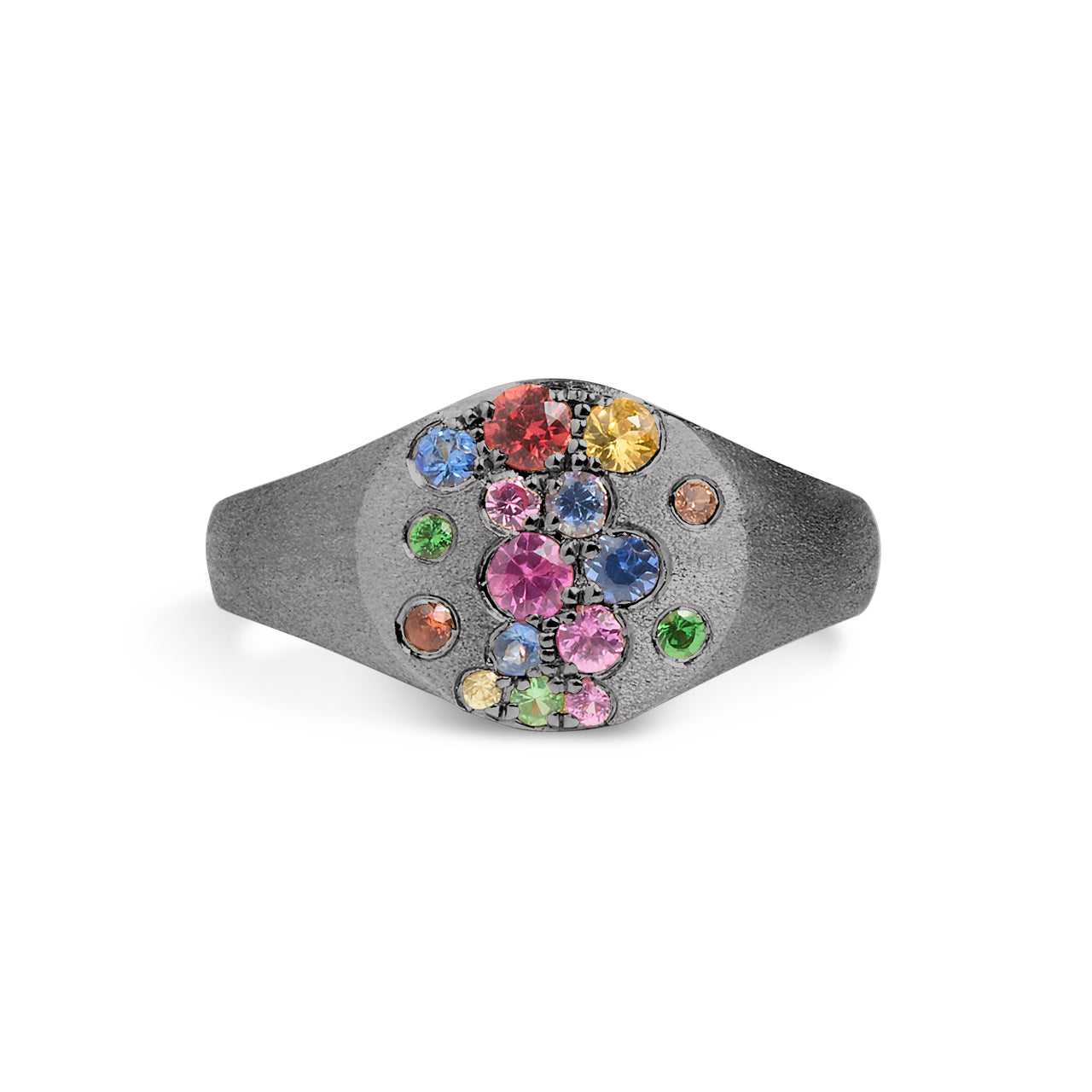 Rainbow Confetti Signet Ring