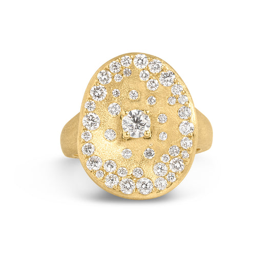Diamond Confetti Artisan Cocktail Ring