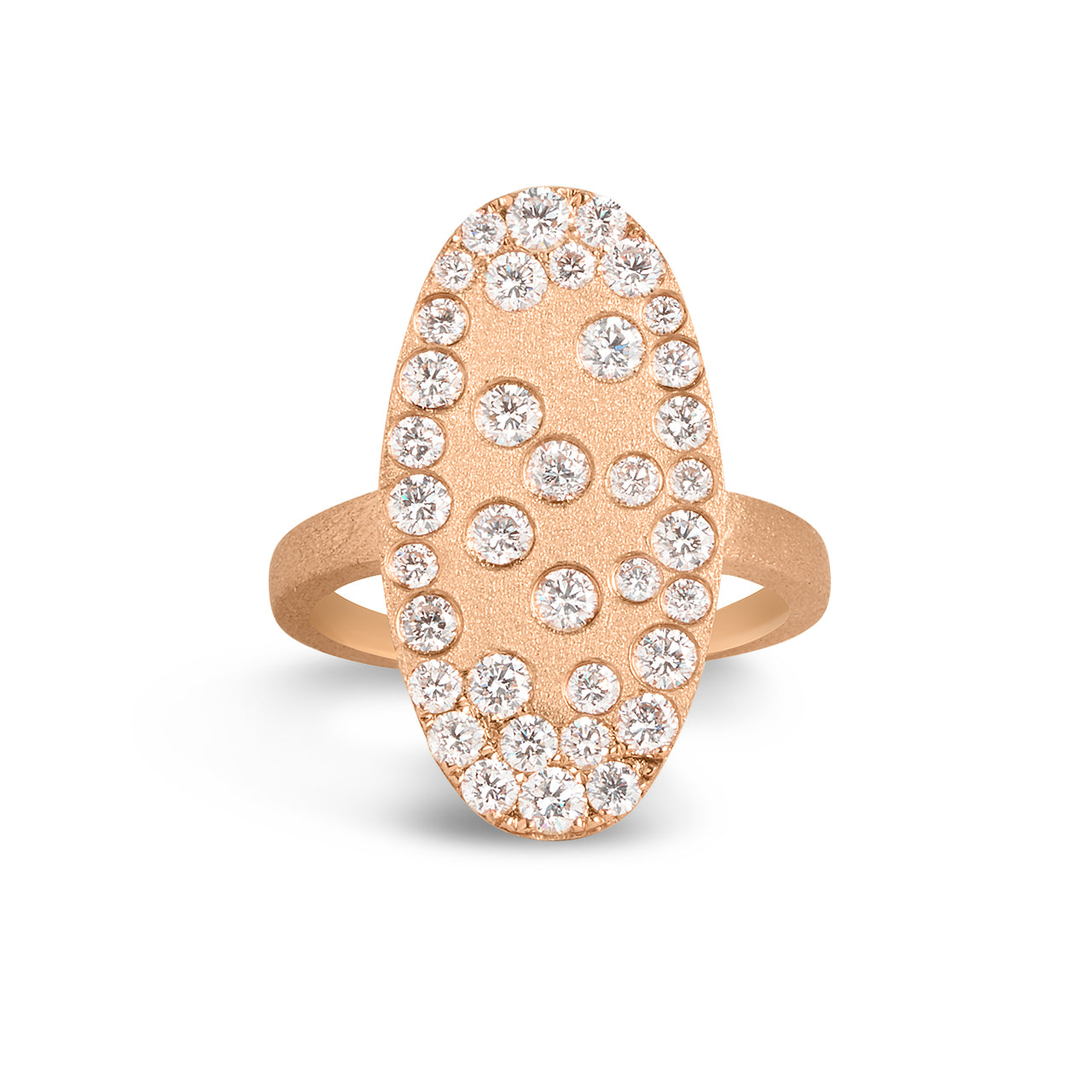 Diamond Confetti Halo Oval Ring