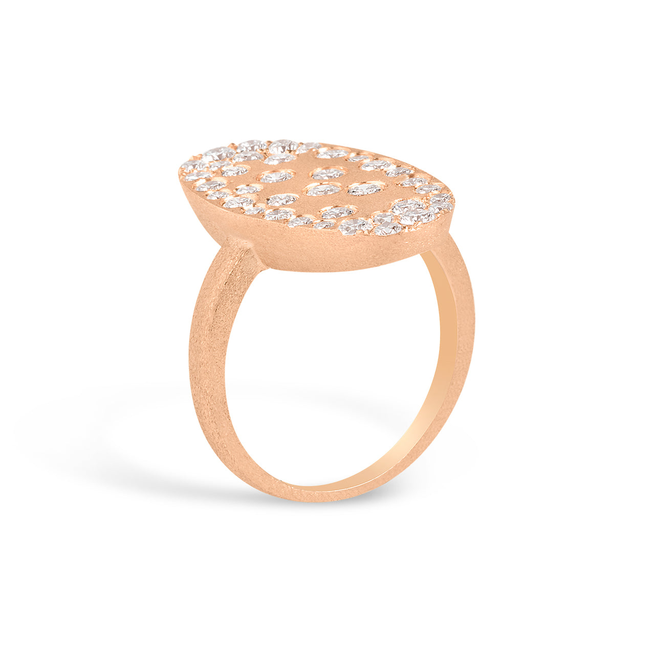 Diamond Confetti Halo Oval Ring