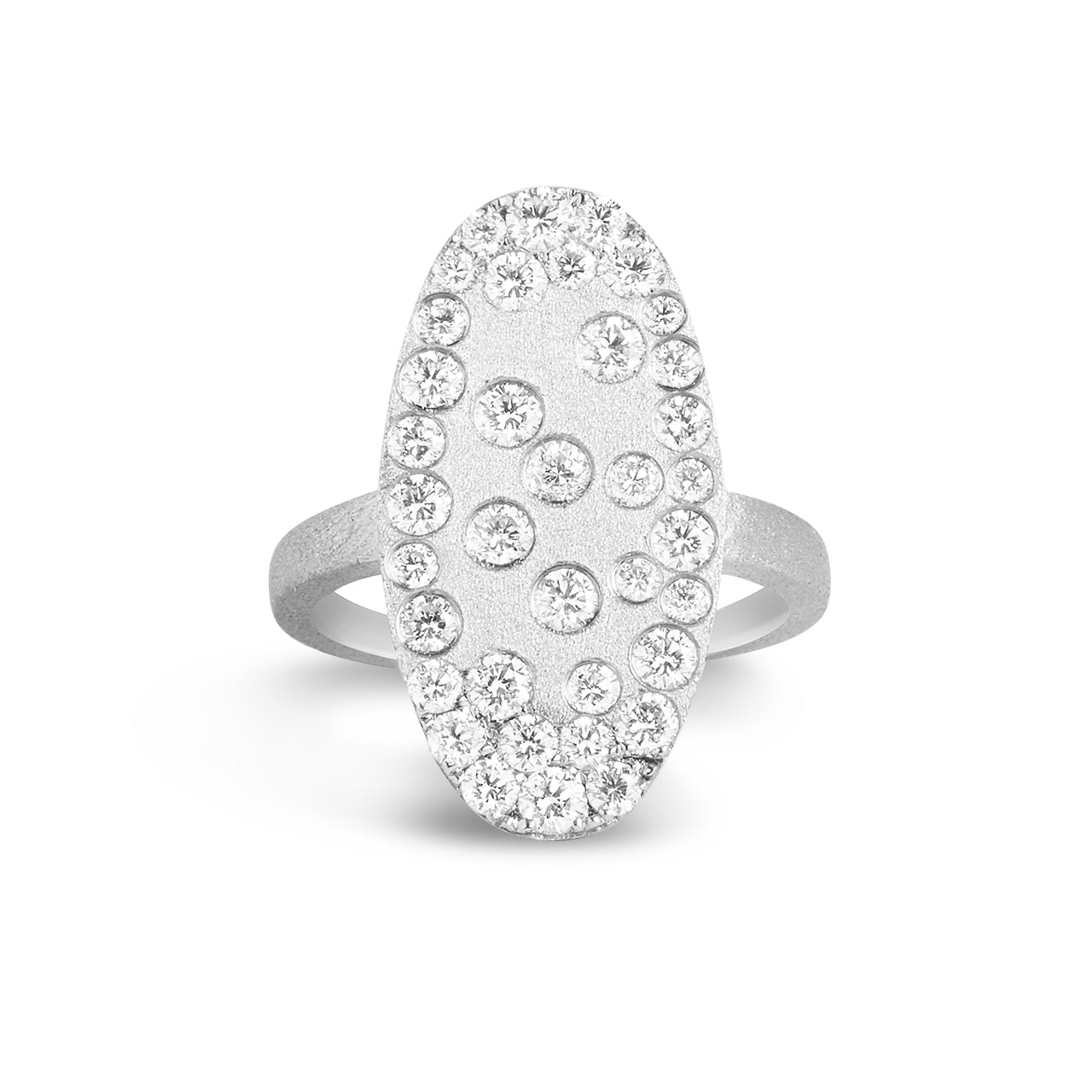 Diamond Confetti Halo Oval Ring