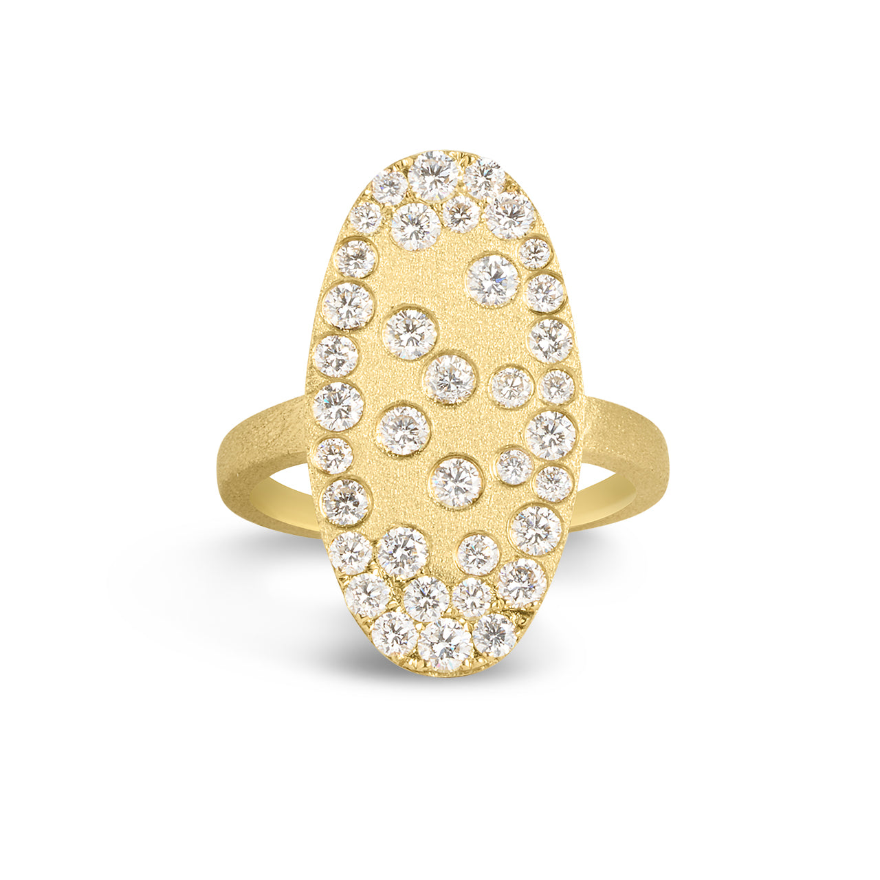 Diamond Confetti Halo Oval Ring