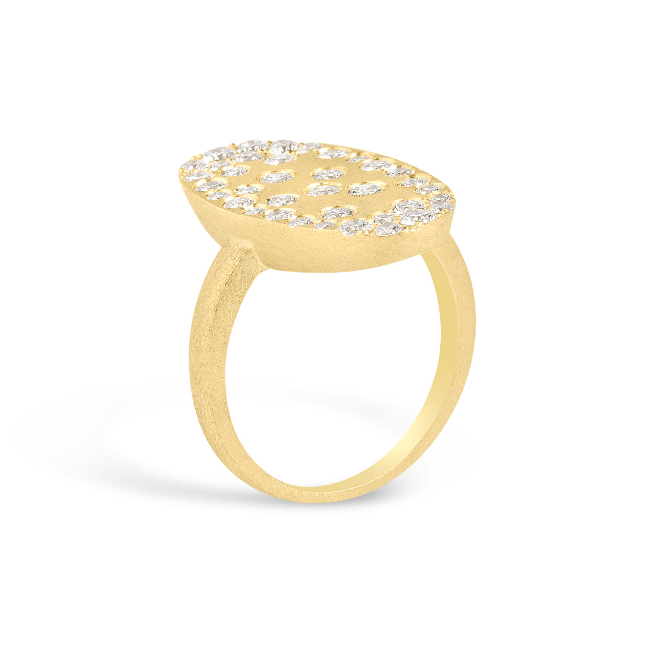 Diamond Confetti Halo Oval Ring