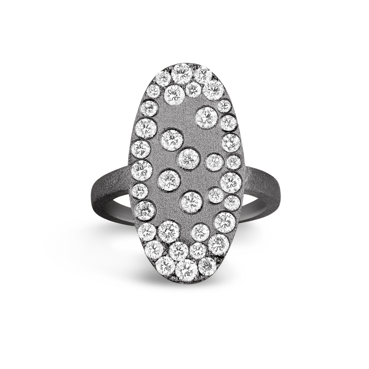 Diamond Confetti Halo Oval Ring
