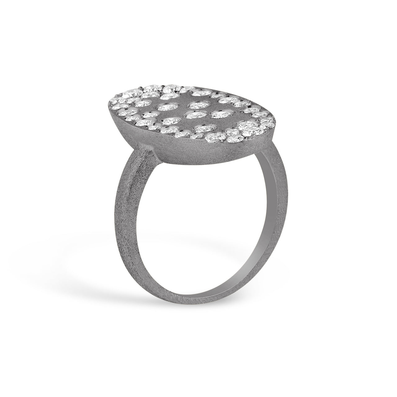 Diamond Confetti Halo Oval Ring