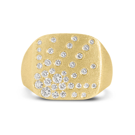 Diamond Galaxy Cushion Ring