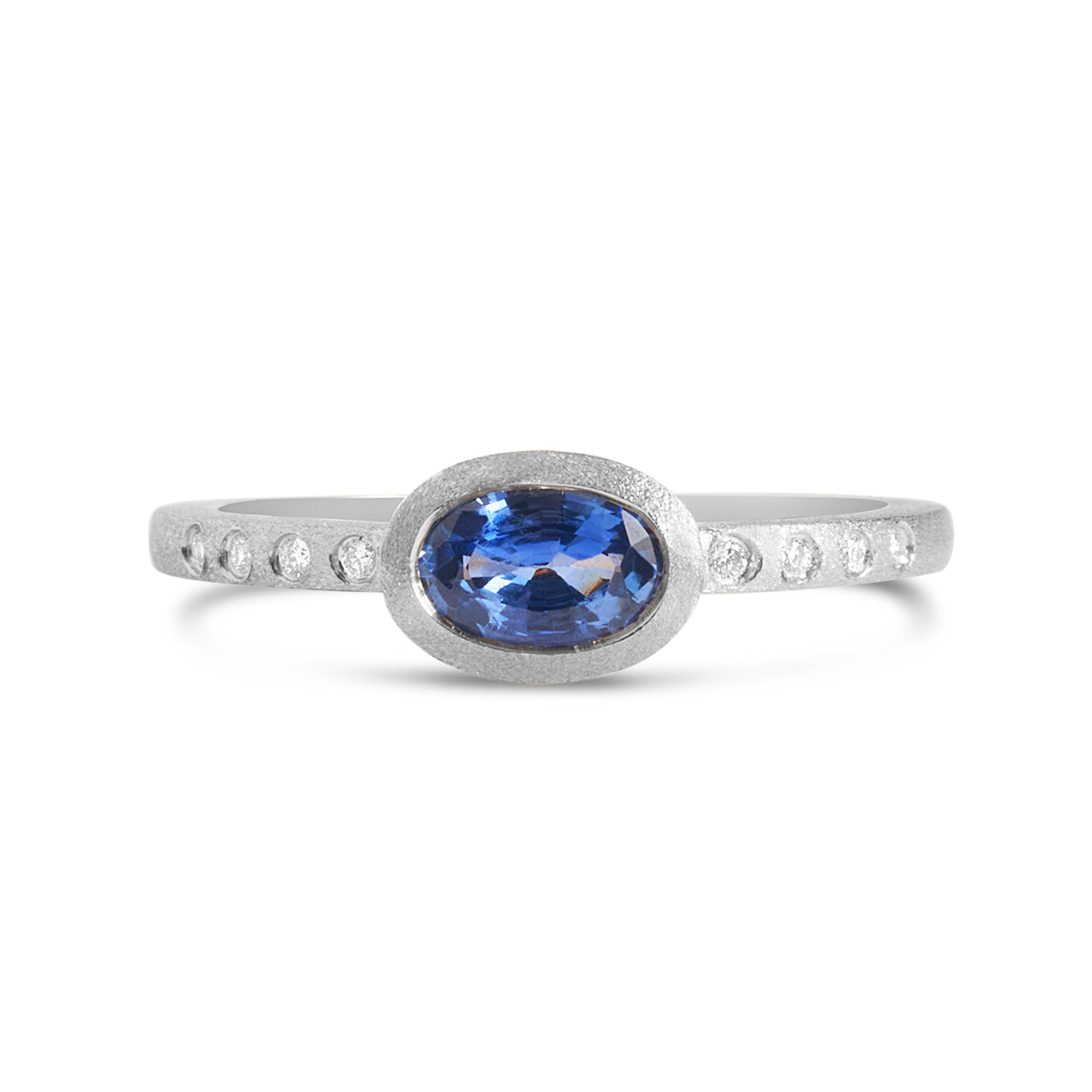 Sapphire & Diamond Bezel Ring
