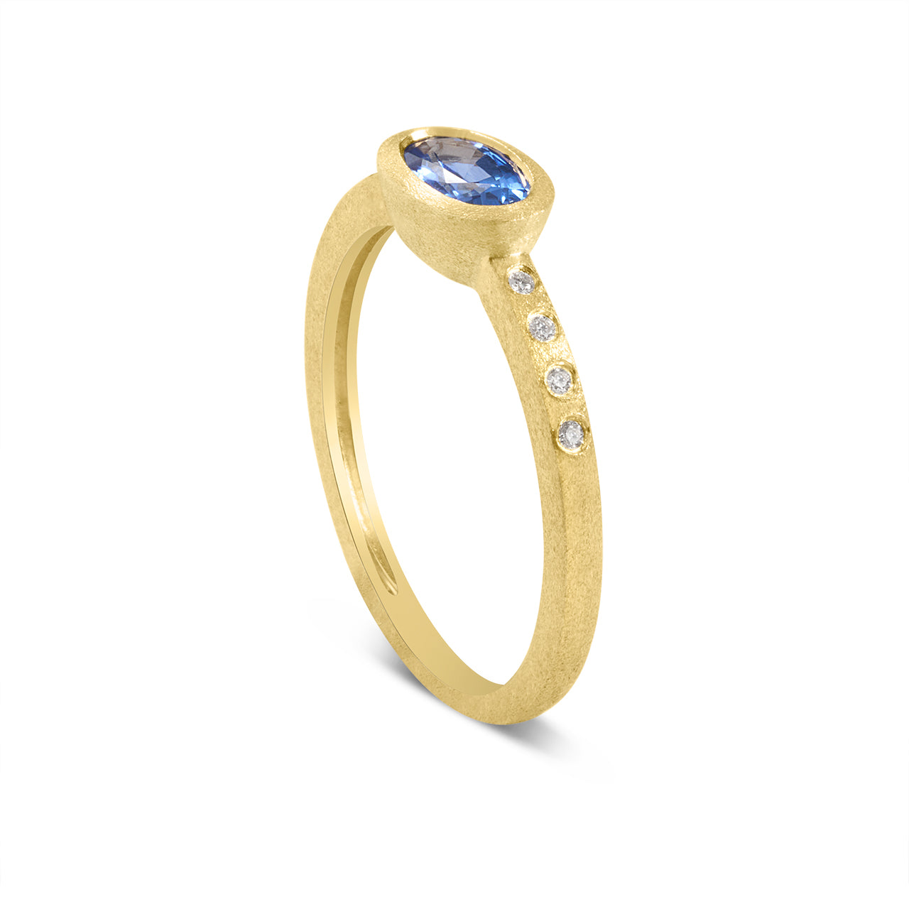 Sapphire & Diamond Bezel Ring