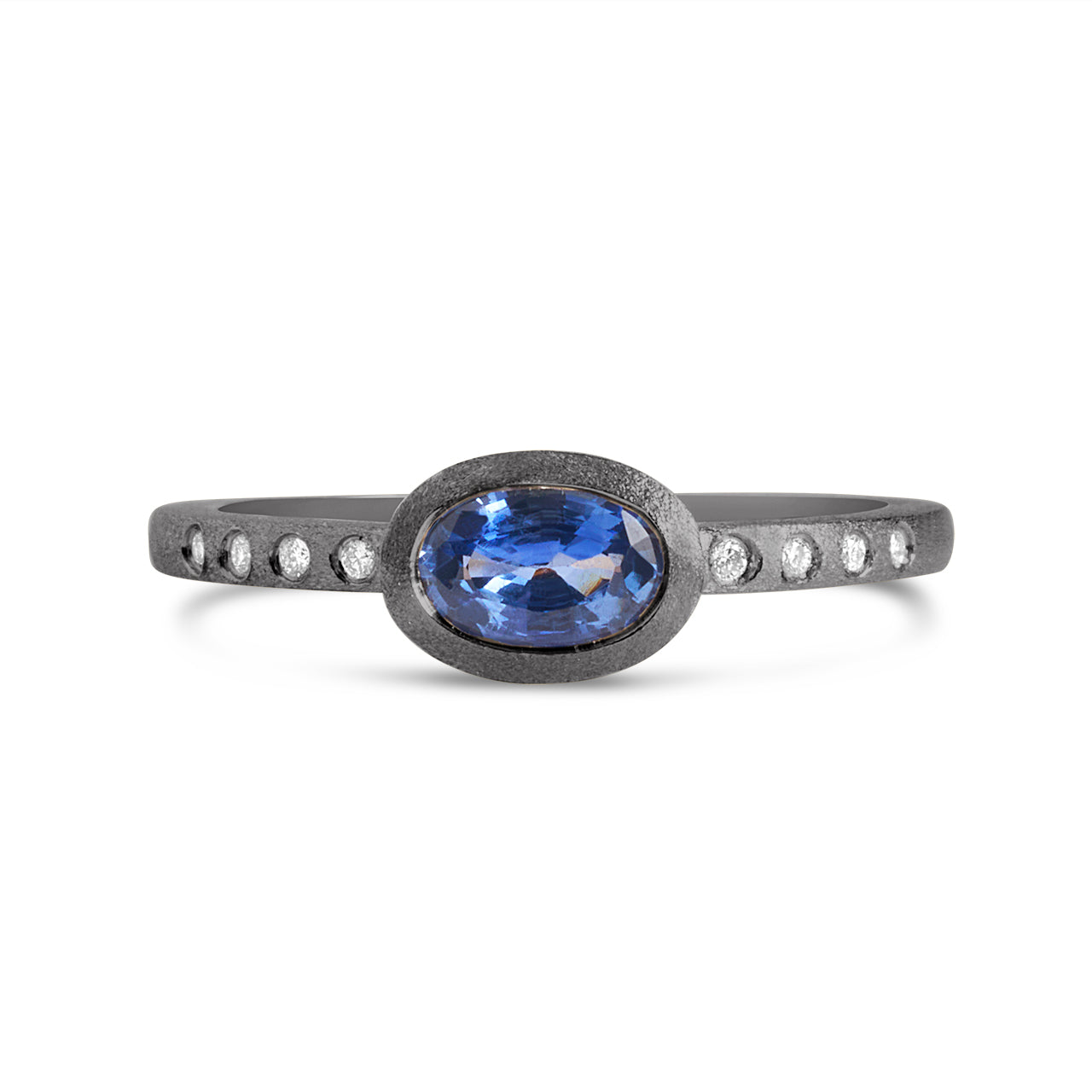 Sapphire & Diamond Bezel Ring