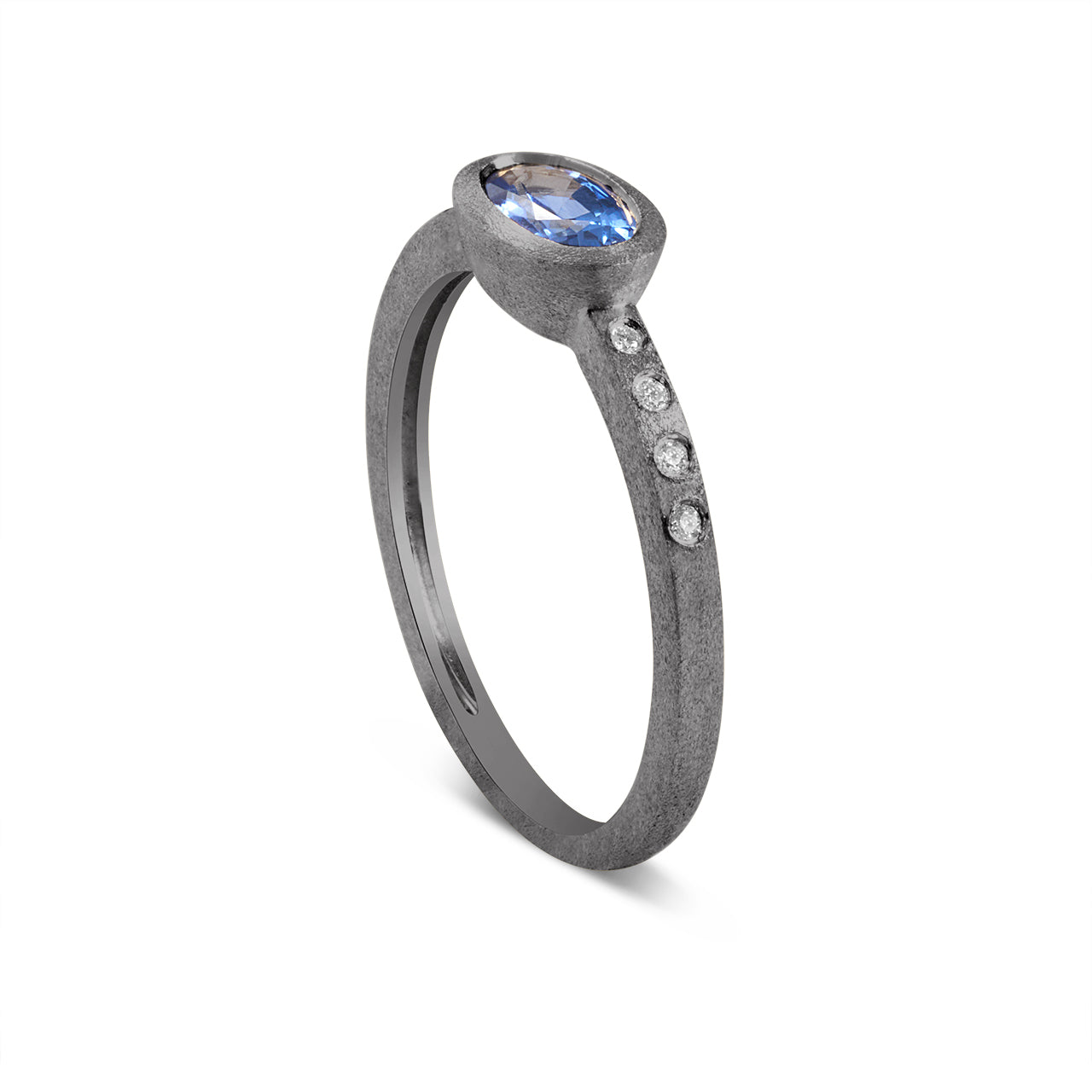 Sapphire & Diamond Bezel Ring