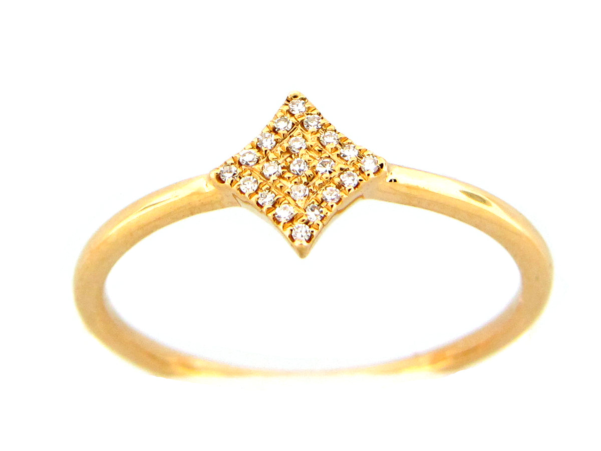 DIAMOND 4 POINT STAR RING