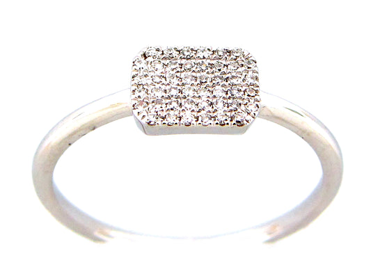 DIAMOND CUSHION RING, 14KW (N)