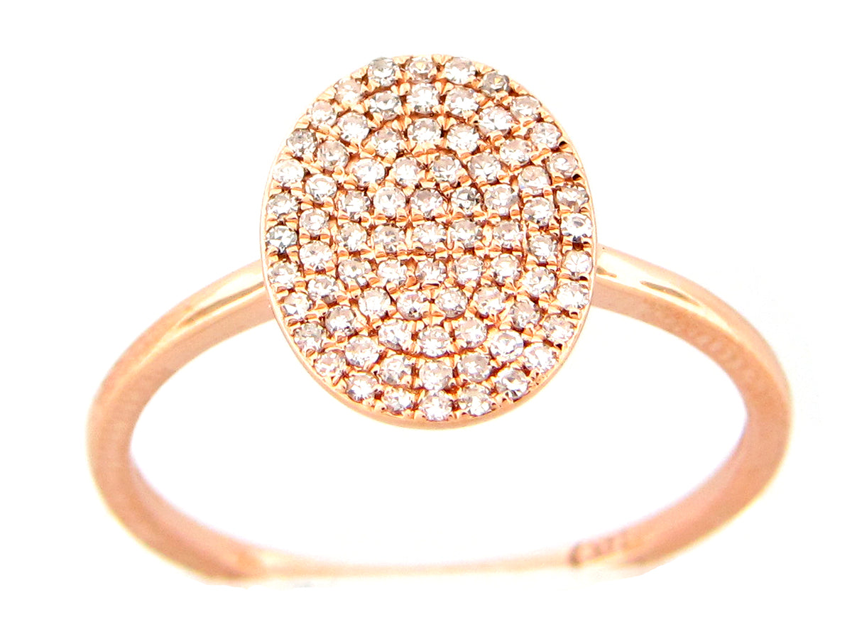 DIAMOND OVAL PAVE RING
