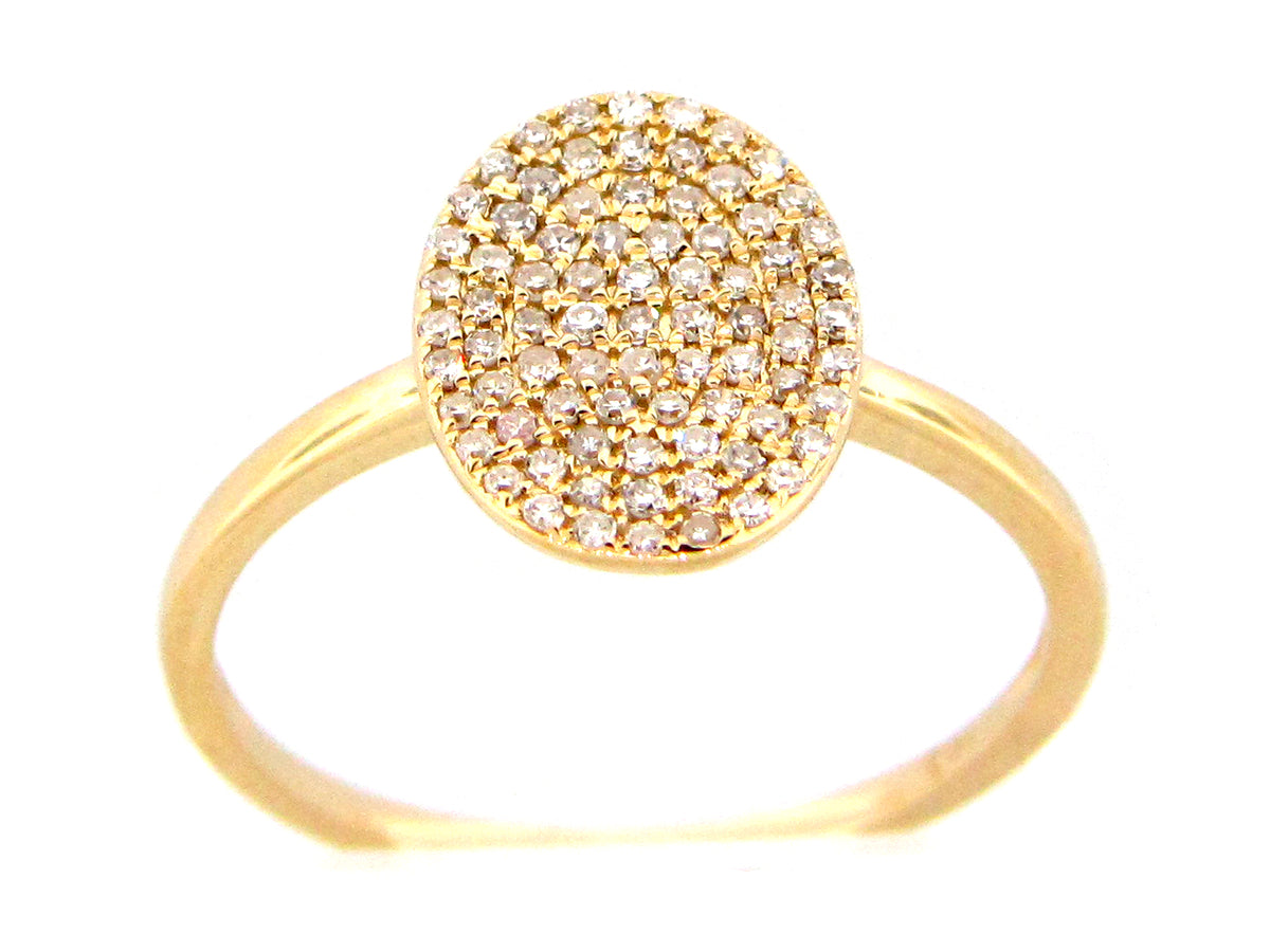 DIAMOND OVAL PAVE RING
