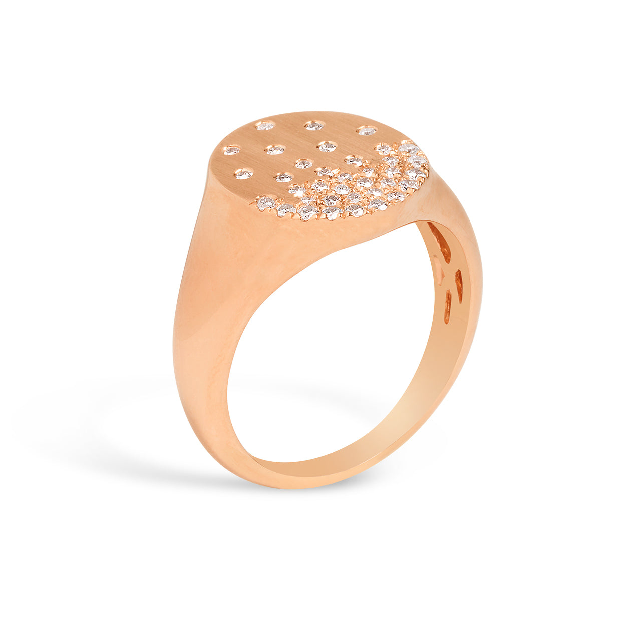 Diamond Petite Confetti Signet Ring