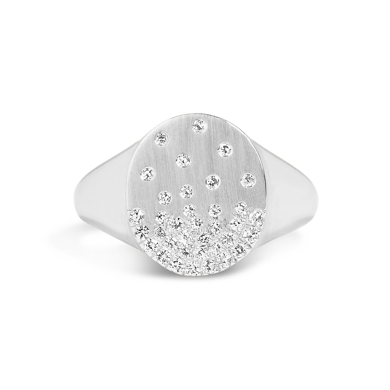 Diamond Petite Confetti Signet Ring