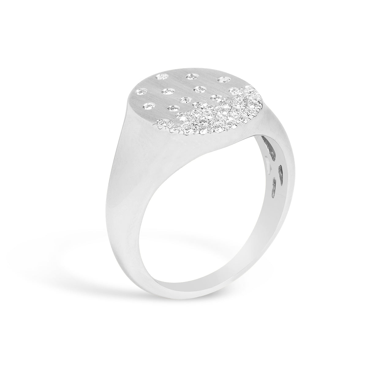 Diamond Petite Confetti Signet Ring