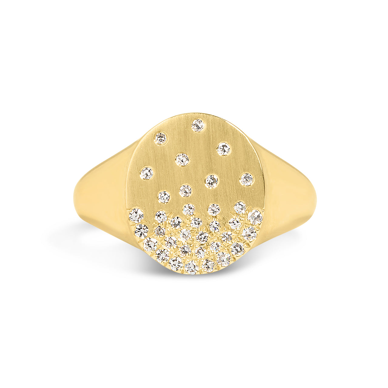 Diamond Petite Confetti Signet Ring