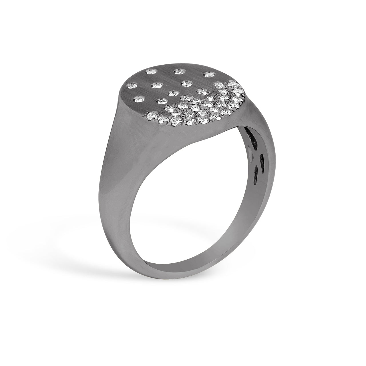 Diamond Petite Confetti Signet Ring