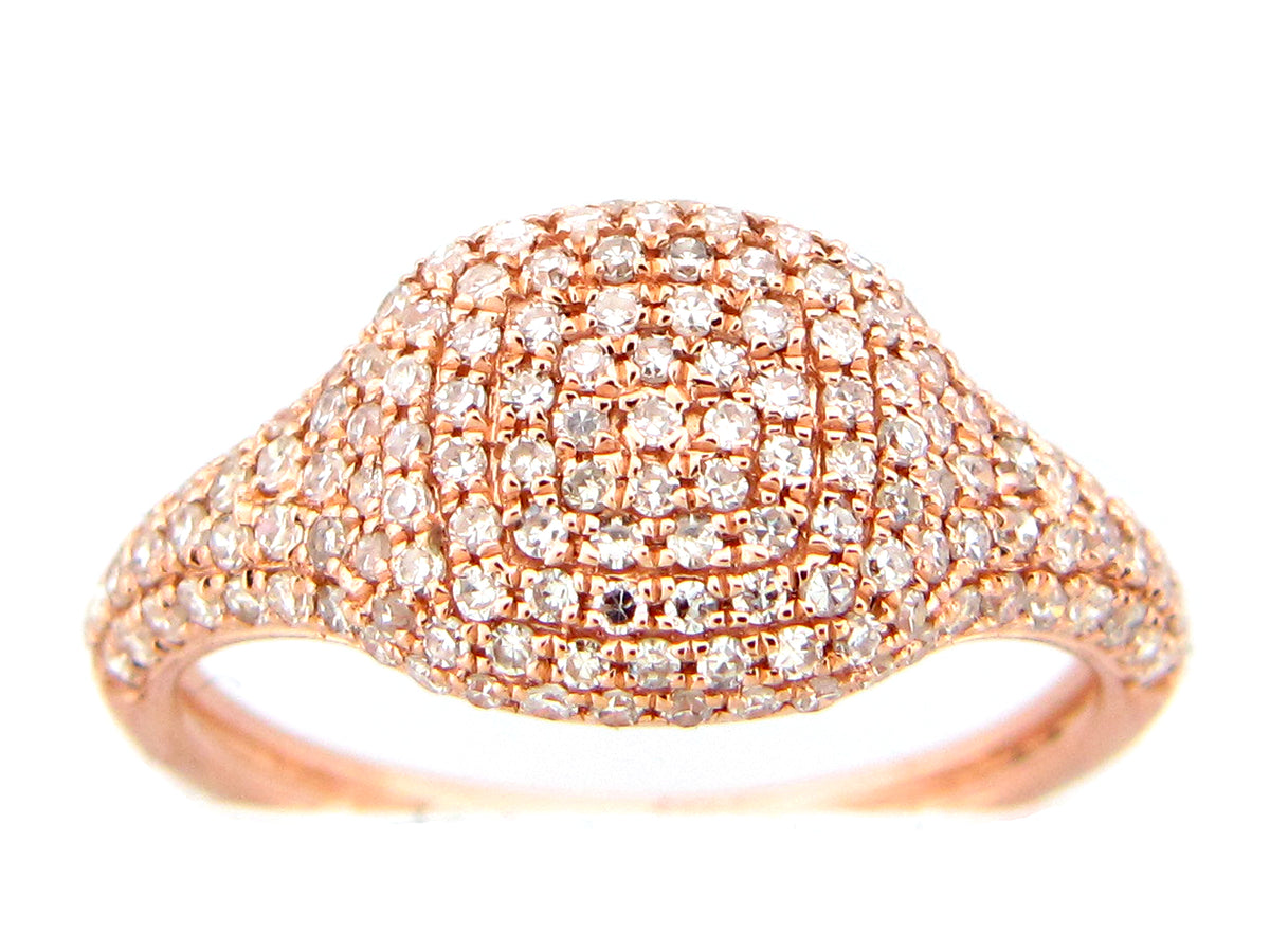 DIAMOND PAVE CUSHION SHAPE RING