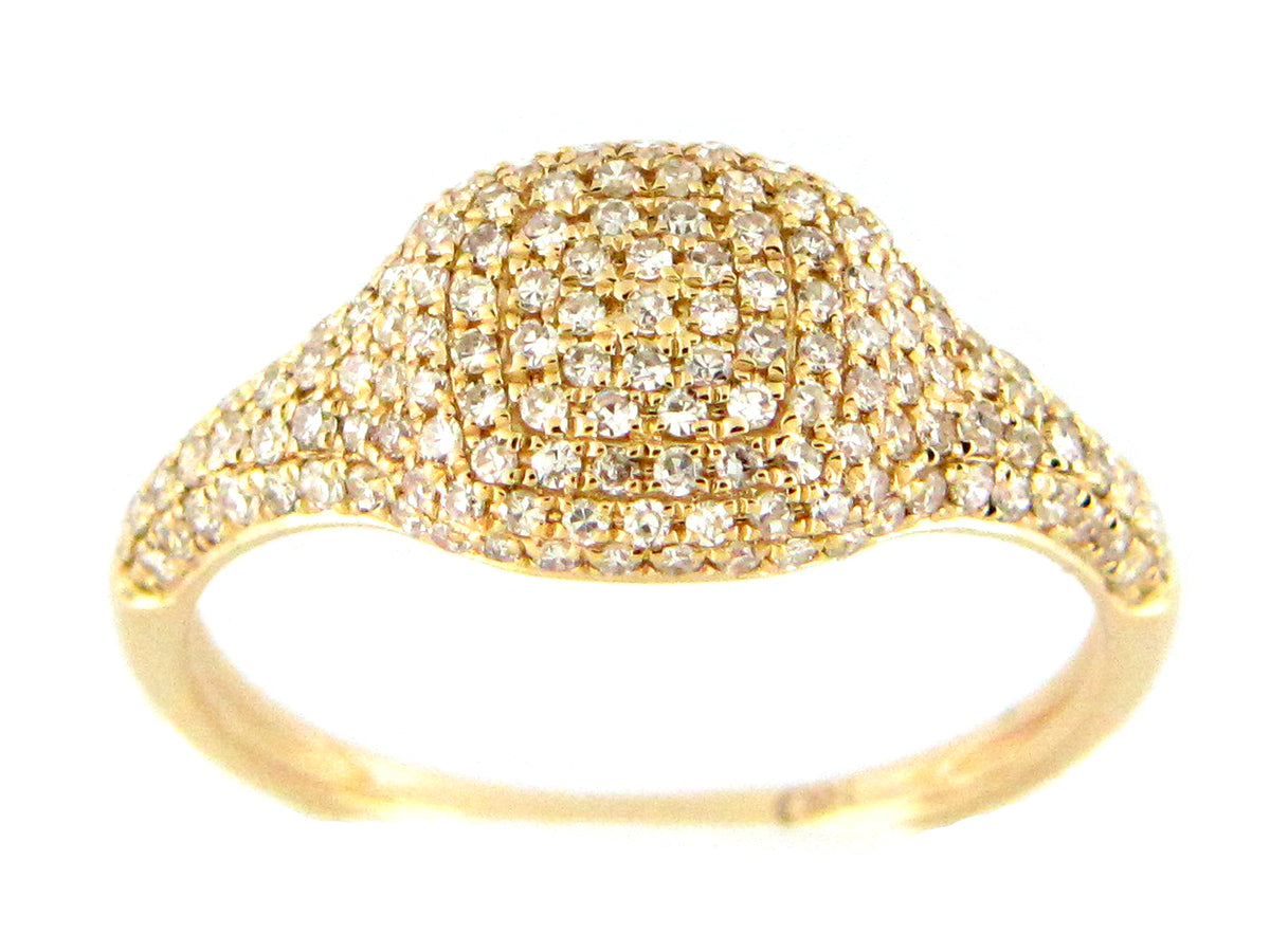 DIAMOND PAVE CUSHION SHAPE RING