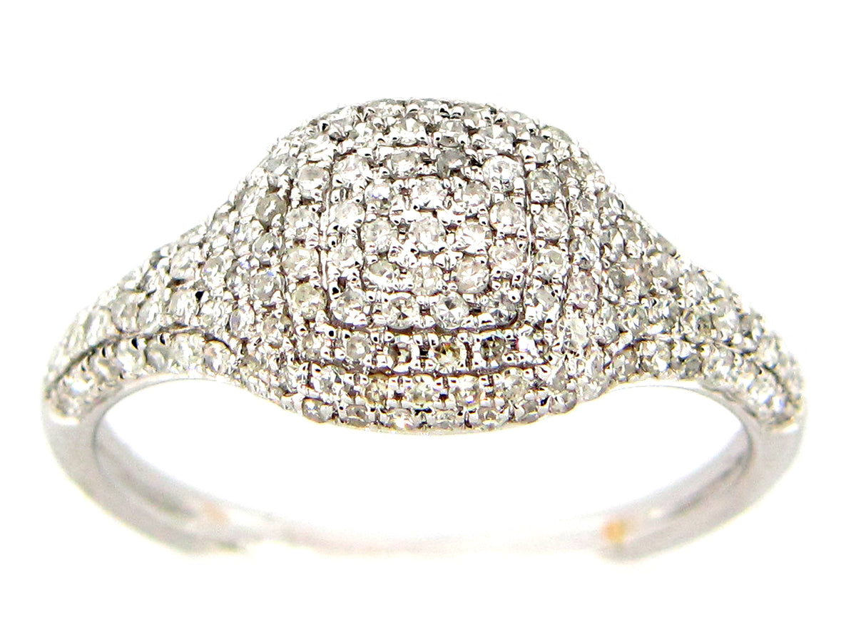 DIAMOND PAVE CUSHION SHAPE RING
