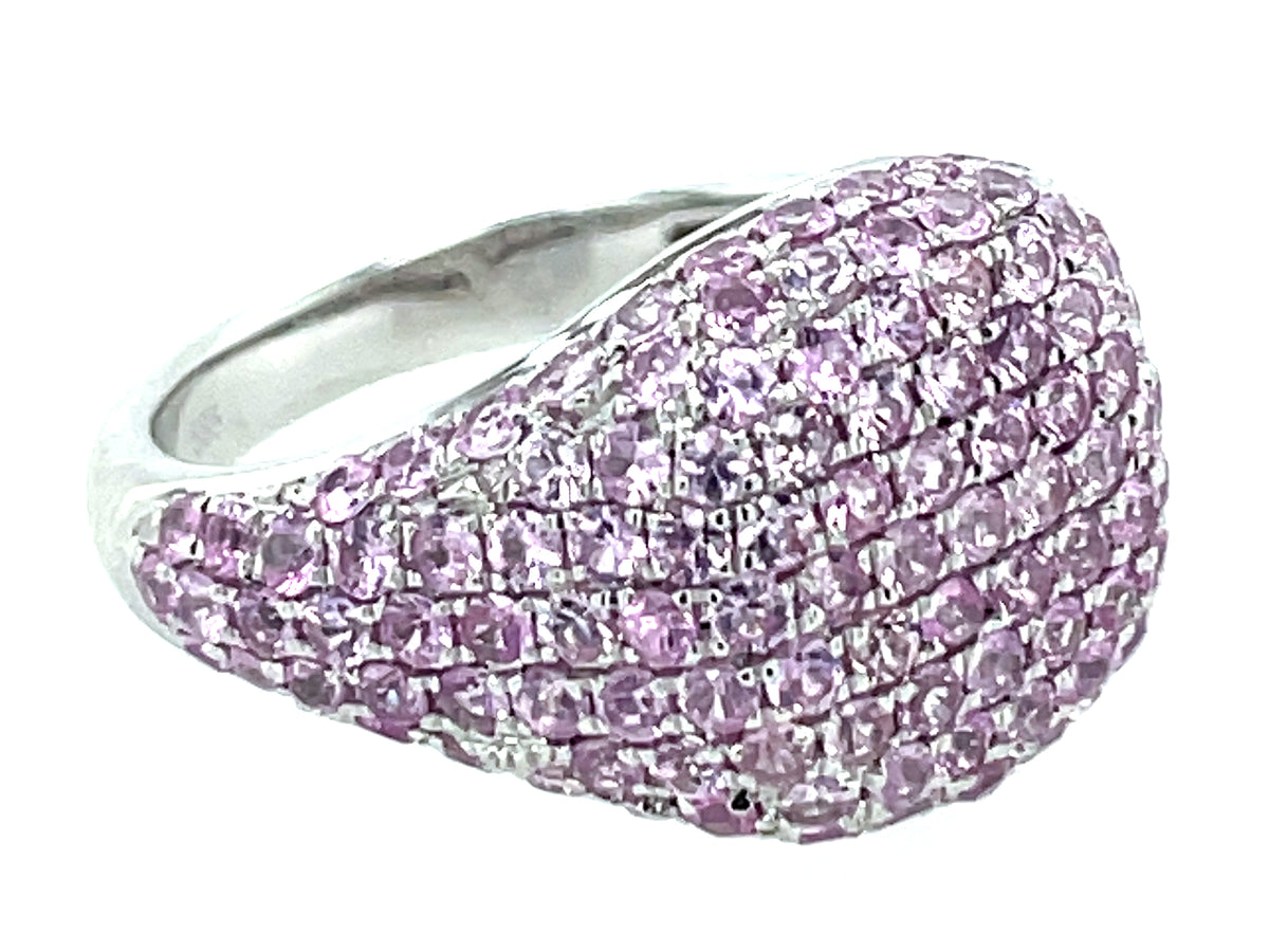 PINK SAPPHIRE PAVE CUSHION RING