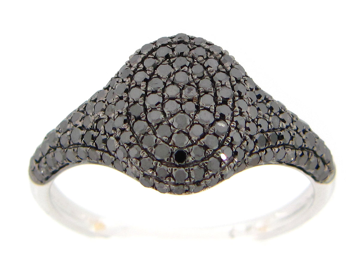 BLACK DIAMOND PAVE OVAL RING