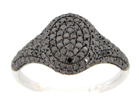 BLACK DIAMOND PAVE OVAL RING