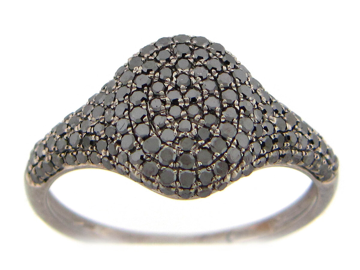 BLACK DIAMOND PAVE OVAL RING