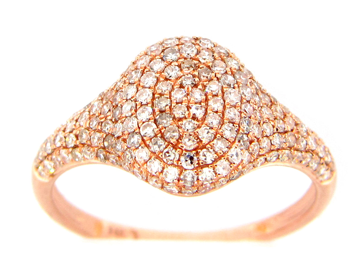 DIAMOND PAVE OVAL RING
