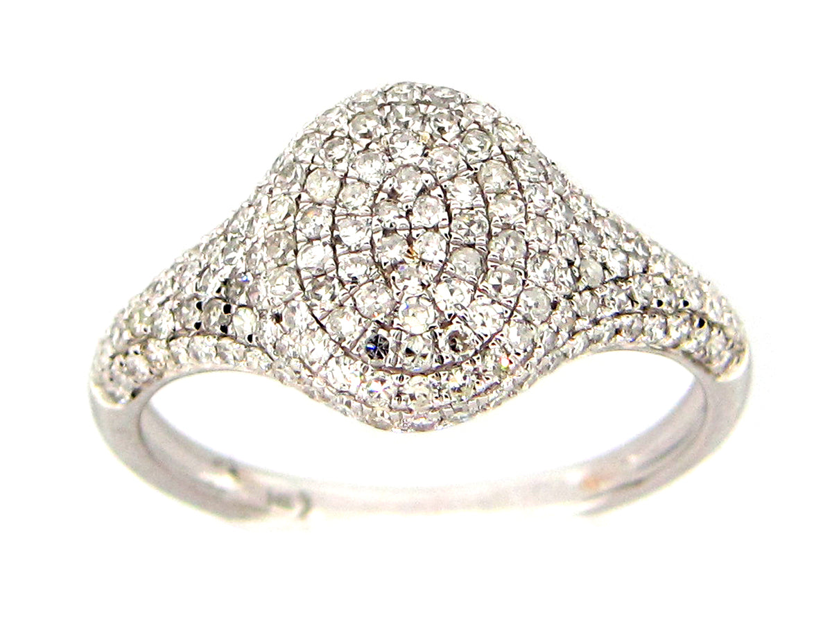 DIAMOND PAVE OVAL RING