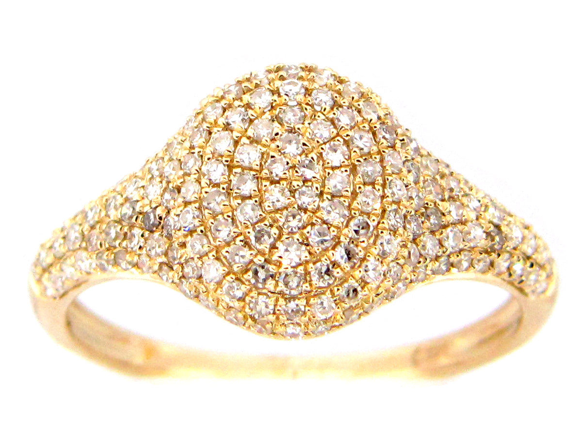 DIAMOND PAVE OVAL RING