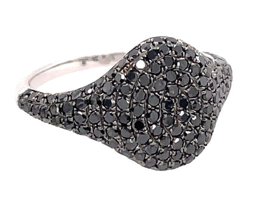 BLACK DIAMOND PAVE OVAL RING