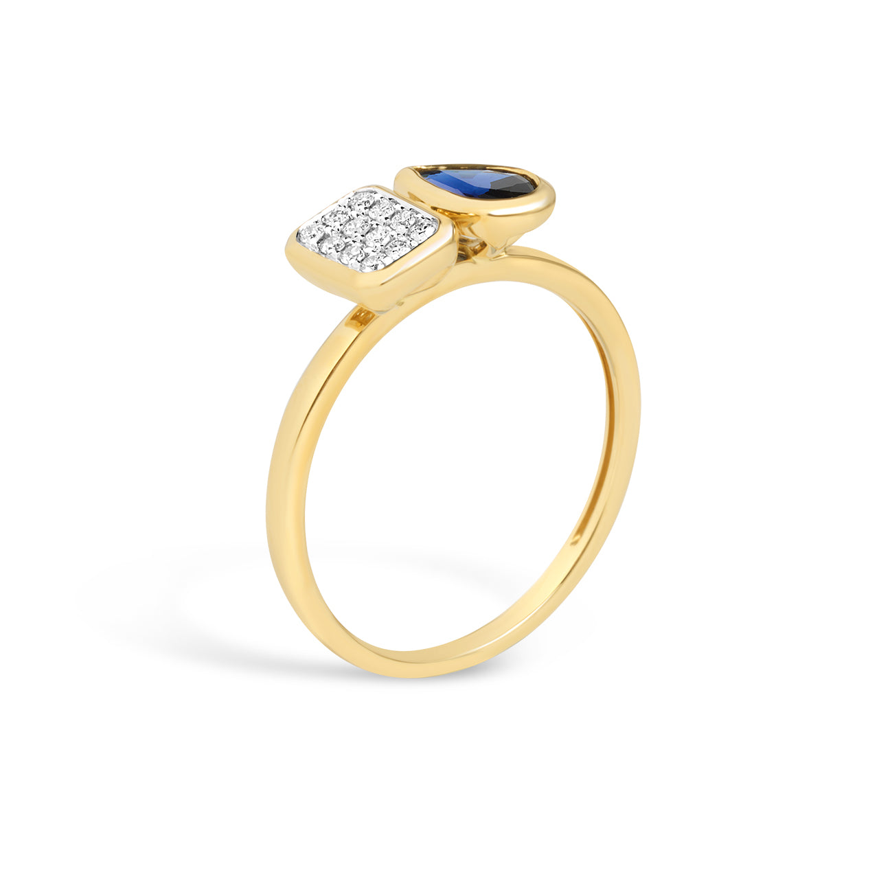 Sapphire & Diamond Toi Et Moi Ring