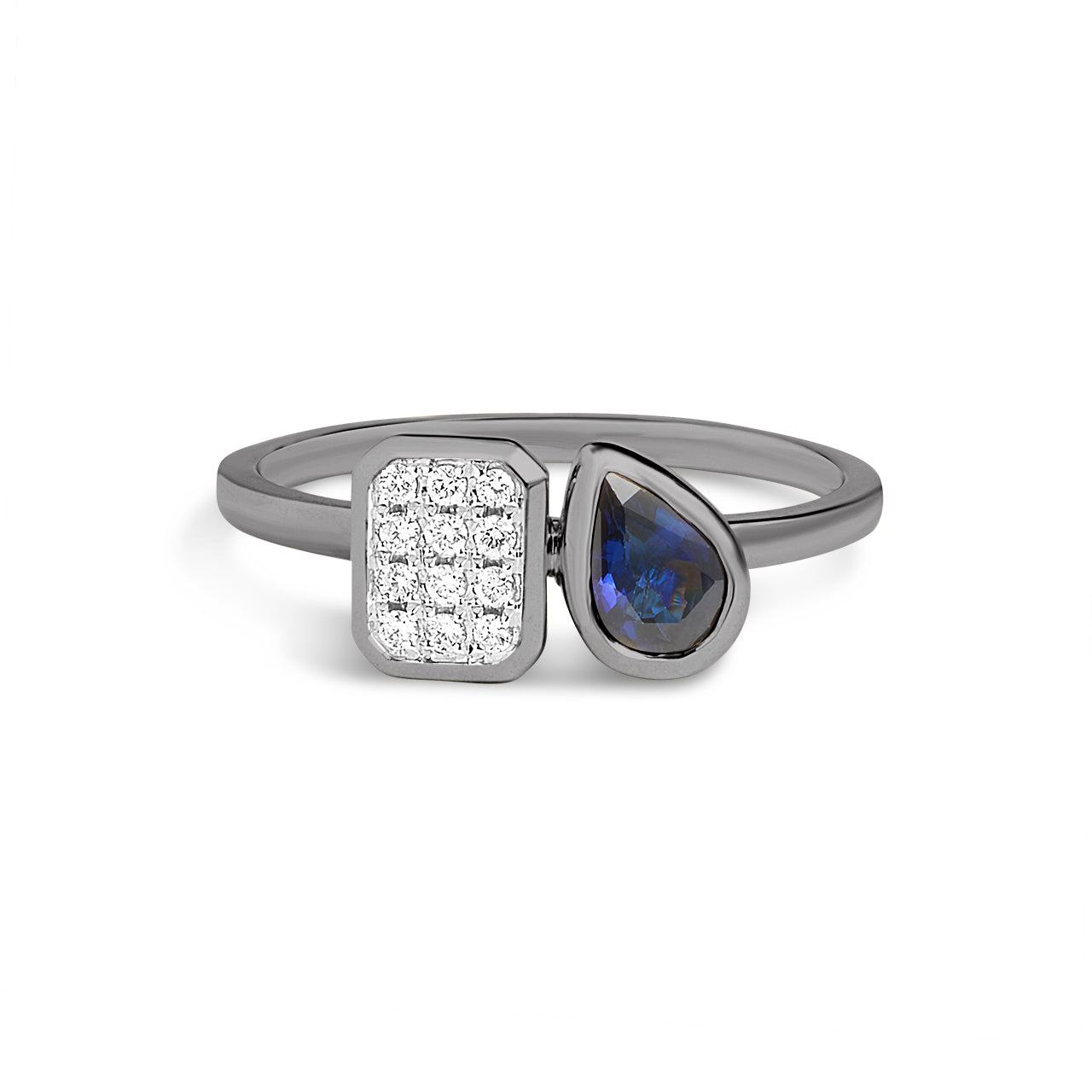 Sapphire & Diamond Toi Et Moi Ring