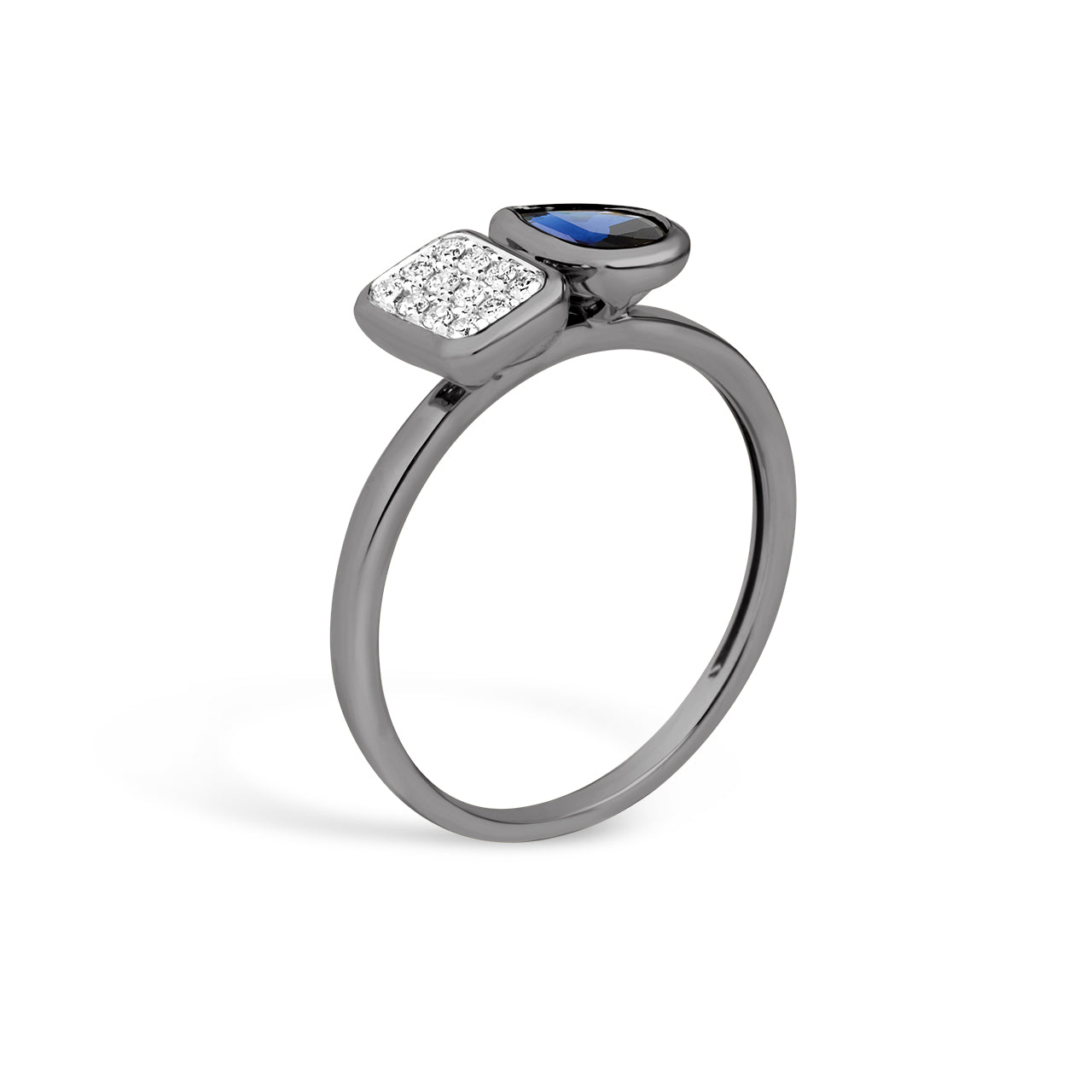 Sapphire & Diamond Toi Et Moi Ring