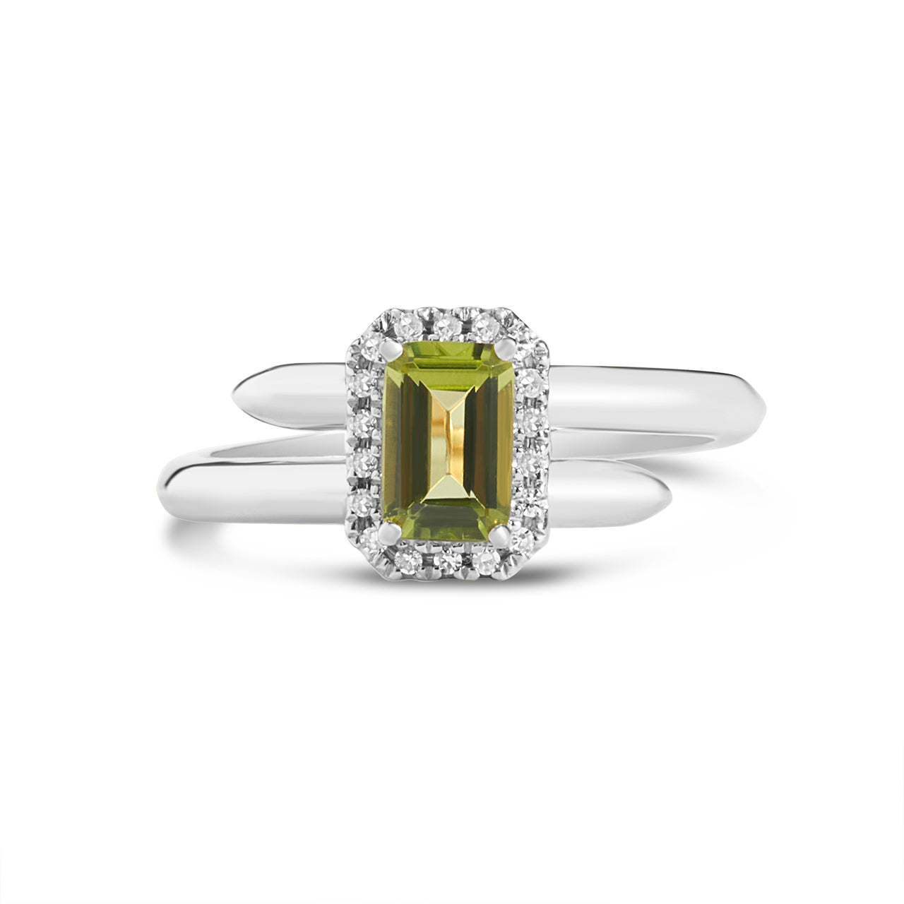 Peridot & Diamond Nail Ring