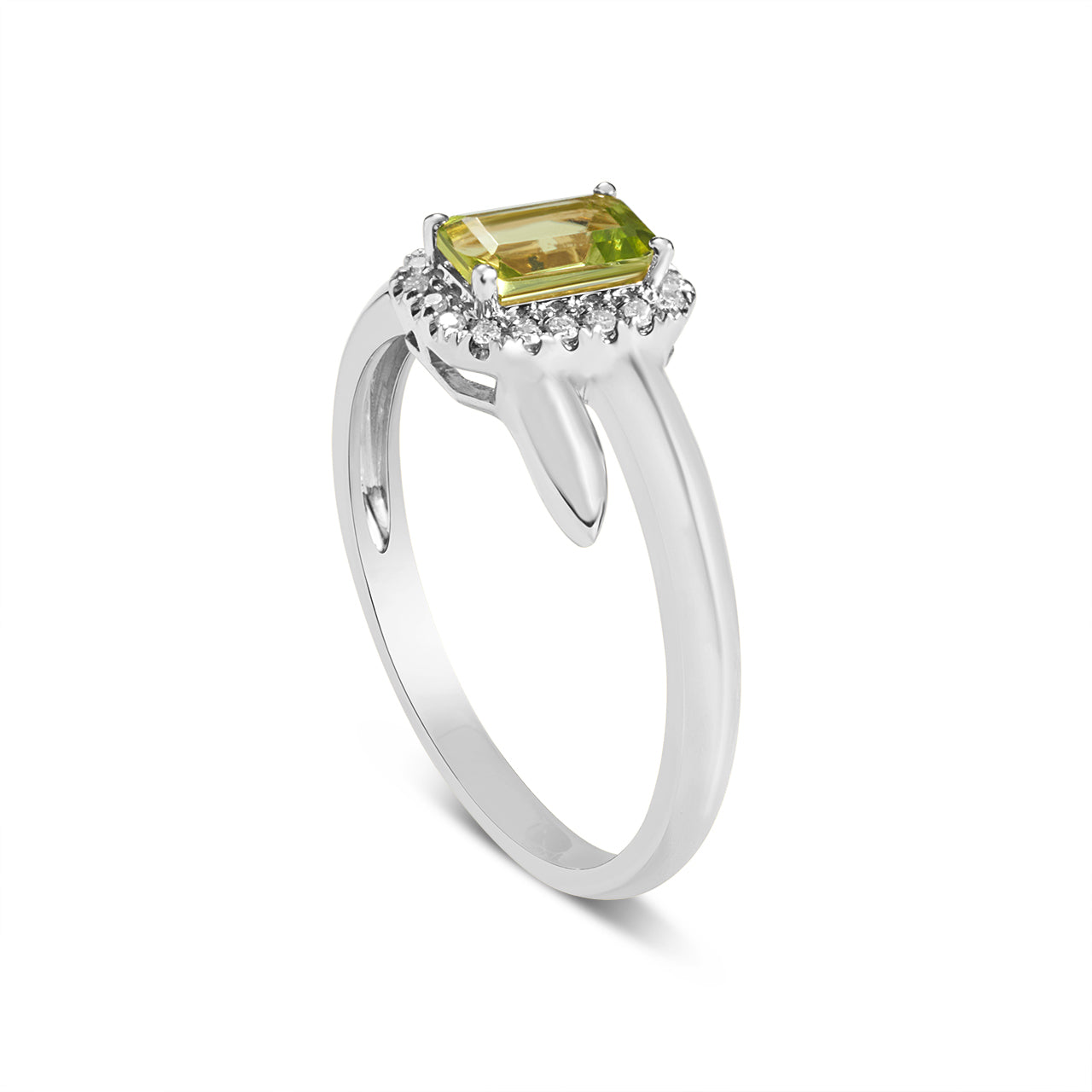 Peridot & Diamond Nail Ring