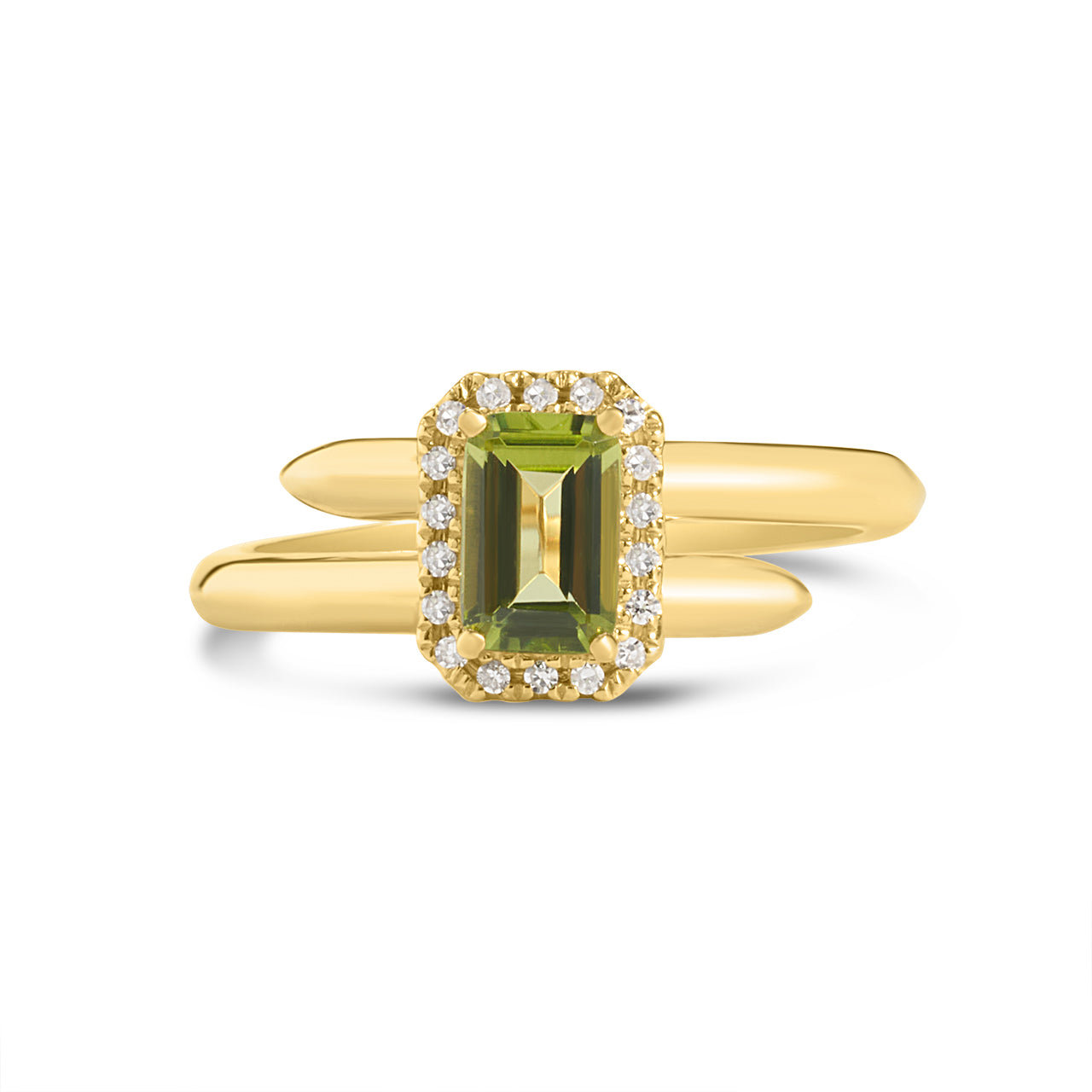 Peridot & Diamond Nail Ring