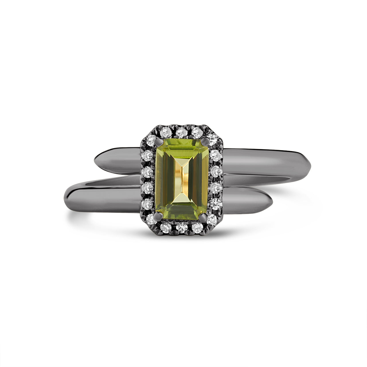 Peridot & Diamond Nail Ring