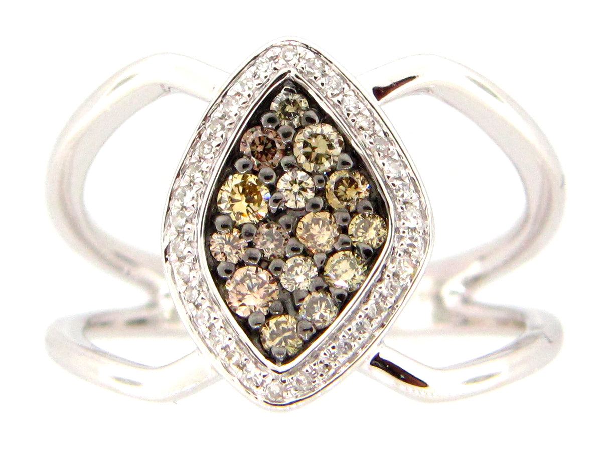 FANCY COLOR DIAMOND RING, 14KW (N)