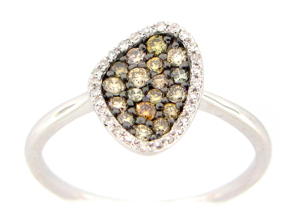 FANCY COLOR DIAMOND RING, 14KW (N)